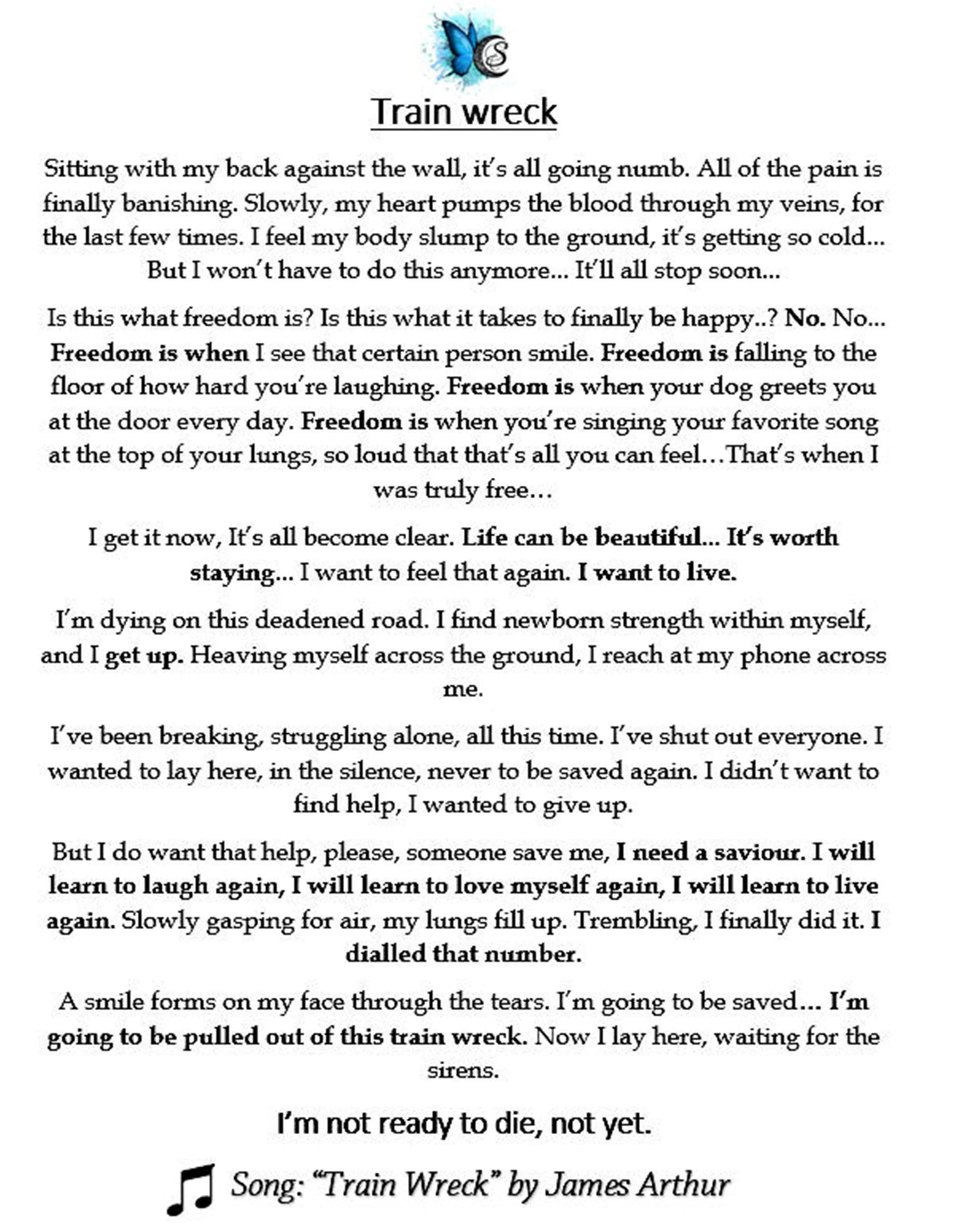 Trainwreck (Suicide prevention piece) - Image 3