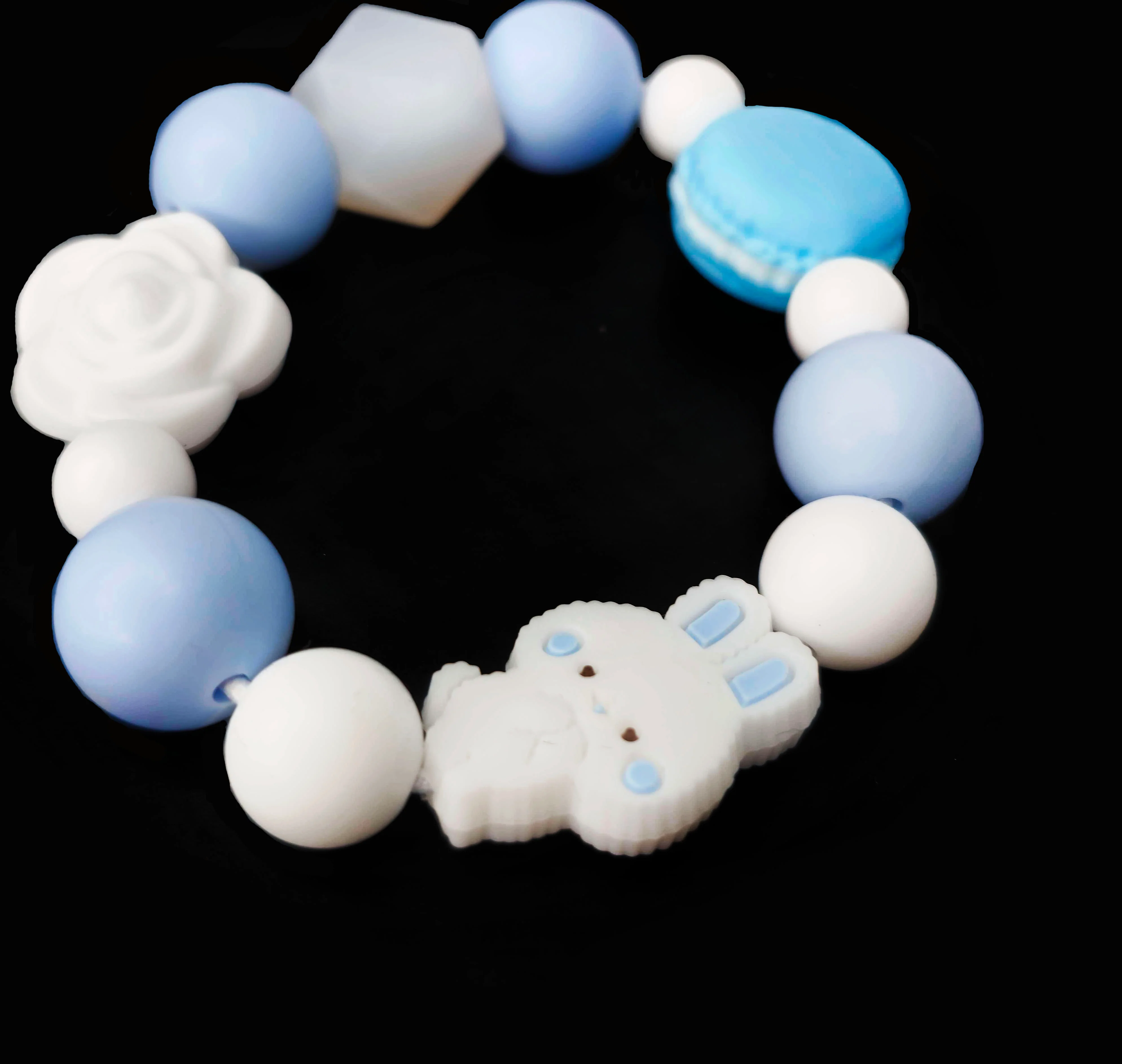 Silicone Chewable Stimming Blue Bunny Bracelet - Image 4