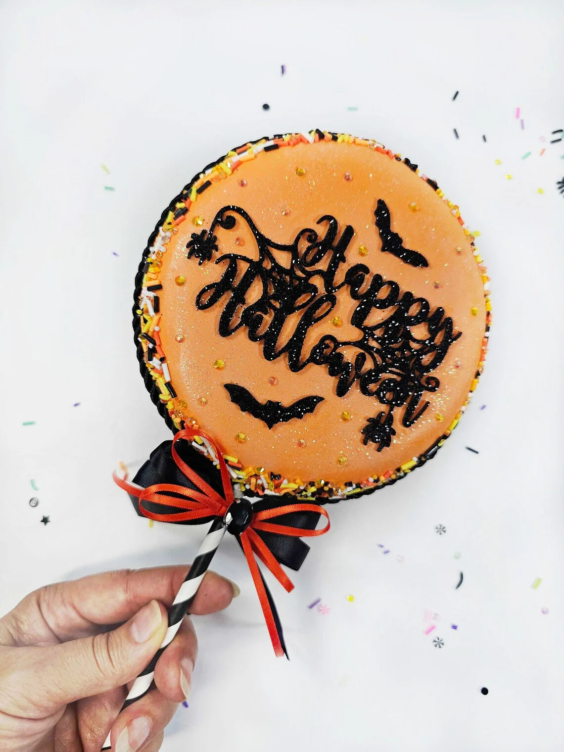 Spooky XL Halloween Lollipop, Food Prop, Halloween Themed, Whimsical Halloween, Tiered Tray Decor, Halloween Props - Image 3
