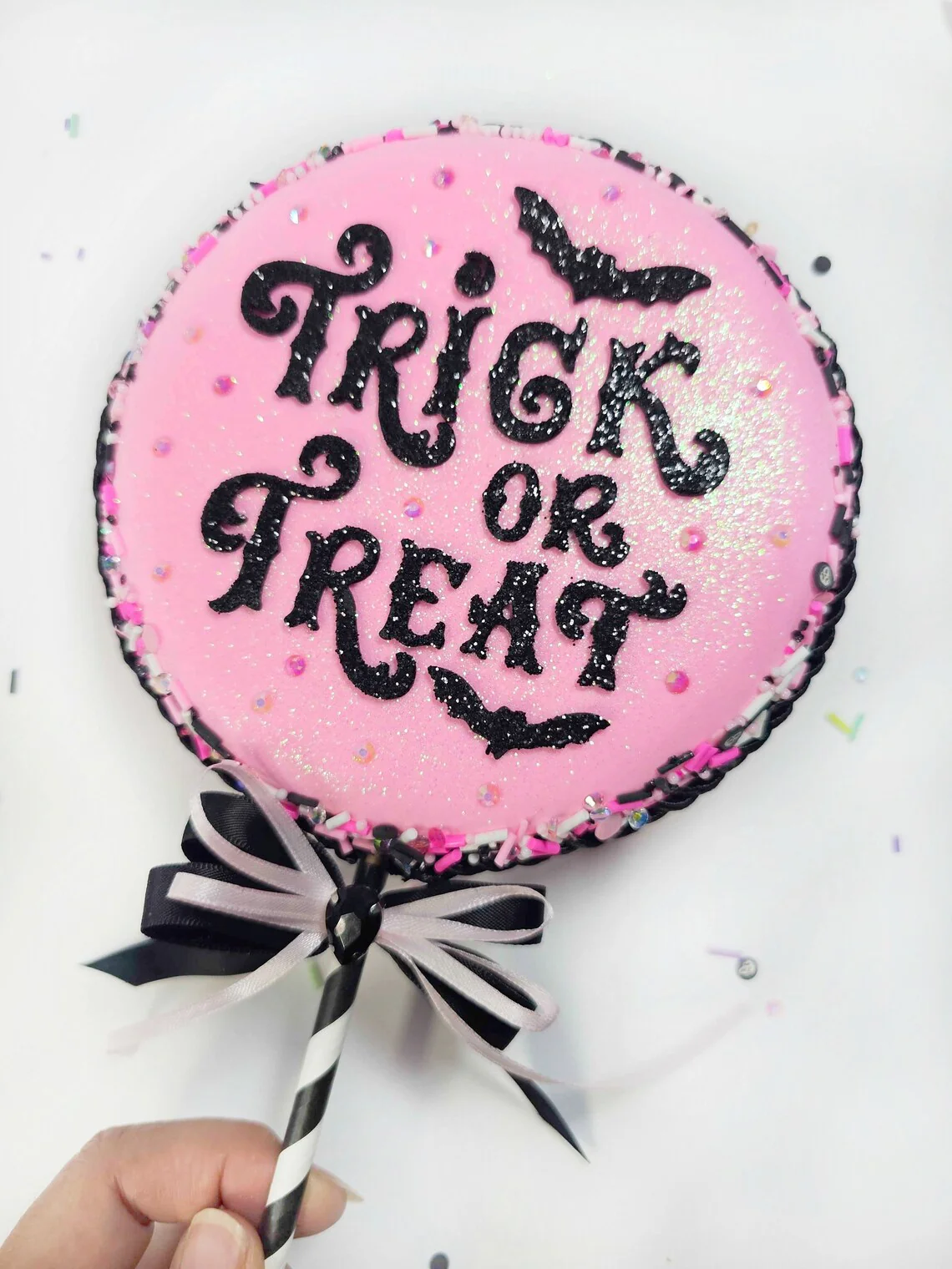 Spooky XL Halloween Lollipop, Food Prop, Halloween Themed, Whimsical Halloween, Tiered Tray Decor, Halloween Props - Image 4